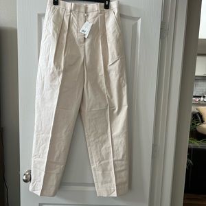 NWT Tory Burch Canvas pleated trouser size 10